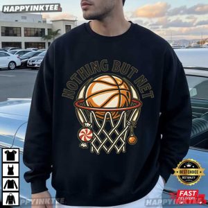 Nothing But Net Basketball Christmas Sports Holiday T Shirt (1)