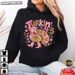 Turkin 9 To 5 Leopard Western Thanksgiving T Shirt (3)