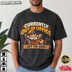 Currently Out Of Office Off The Grid Hedgehog Funny Electrician T Shirt (1)