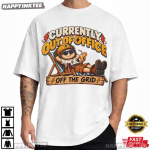 Currently Out Of Office Off The Grid Hedgehog Funny Electrician T Shirt (2)