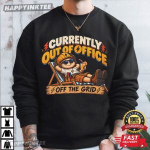 Currently Out Of Office Off The Grid Hedgehog Funny Electrician T Shirt (3)