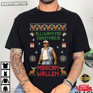 Morgan Wallen Christmas Country Music Ugly Funny Holiday T Shirt (1)