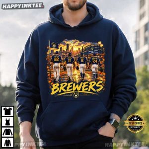 Milwaukee Brewers Sunset Stadium NL Champions Baseball T Shirt (4)