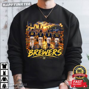 Milwaukee Brewers Sunset Stadium NL Champions Baseball T Shirt (2)