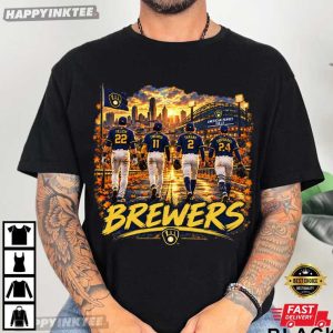 Milwaukee Brewers Sunset Stadium NL Champions Baseball T Shirt (3)