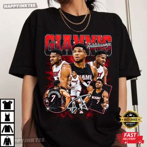 Giannis Antetokounmpo Miami Heat Basketball Graphic T Shirt (1)