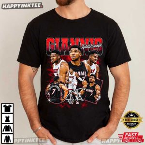 Giannis Antetokounmpo Miami Heat Basketball Graphic T Shirt (3)
