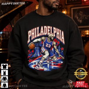 Philadelphia Basketball Skeleton Vintage Fan Gift T Shirt (4)
