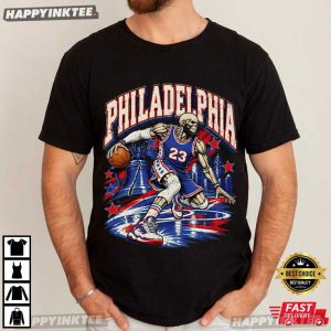 Philadelphia Basketball Skeleton Vintage Fan Gift T Shirt (1)