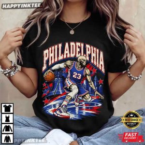 Philadelphia Basketball Skeleton Vintage Fan Gift T Shirt (2)