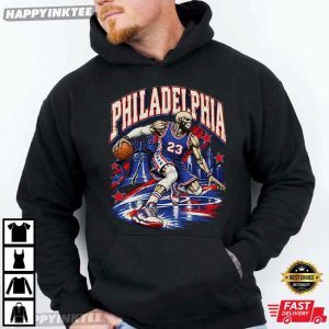Philadelphia Basketball Skeleton Vintage Fan Gift T Shirt (3)