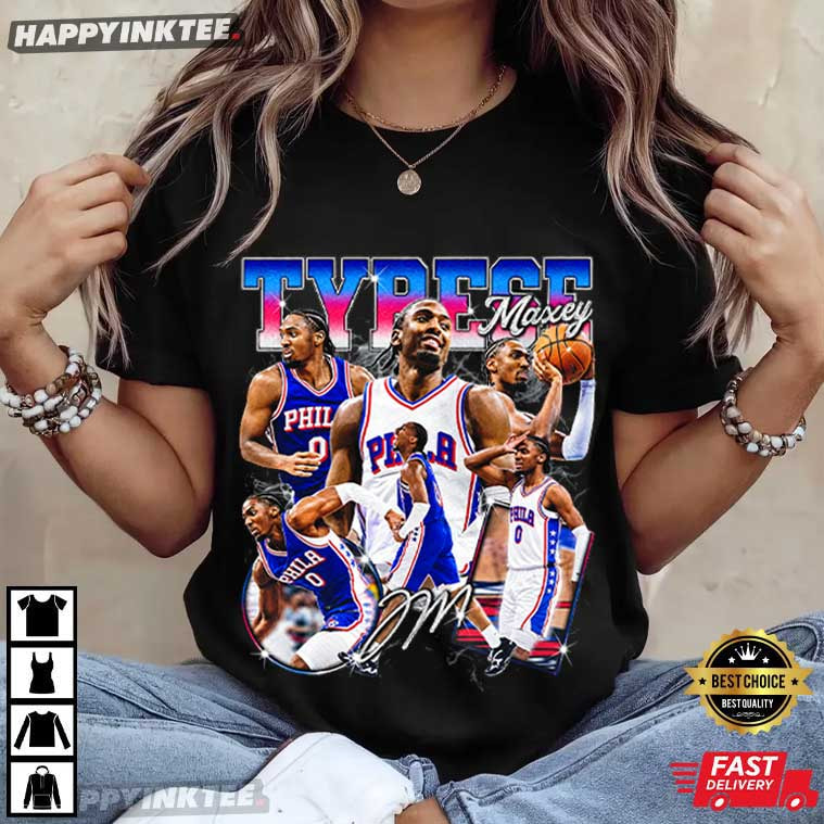 Tyrese Maxey Philadelphia 76ers Basketball Vintage Fan Gift T-Shirt Tyrese Maxey Philadelphia 76ers Basketball Vintage Fan Gift T-Shirt