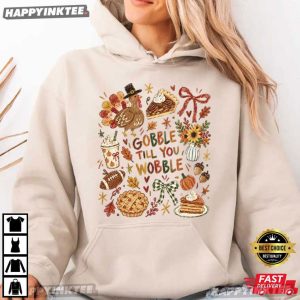 Gobble Till You Wobble Thanksgiving 90s Fall T Shirt (2)